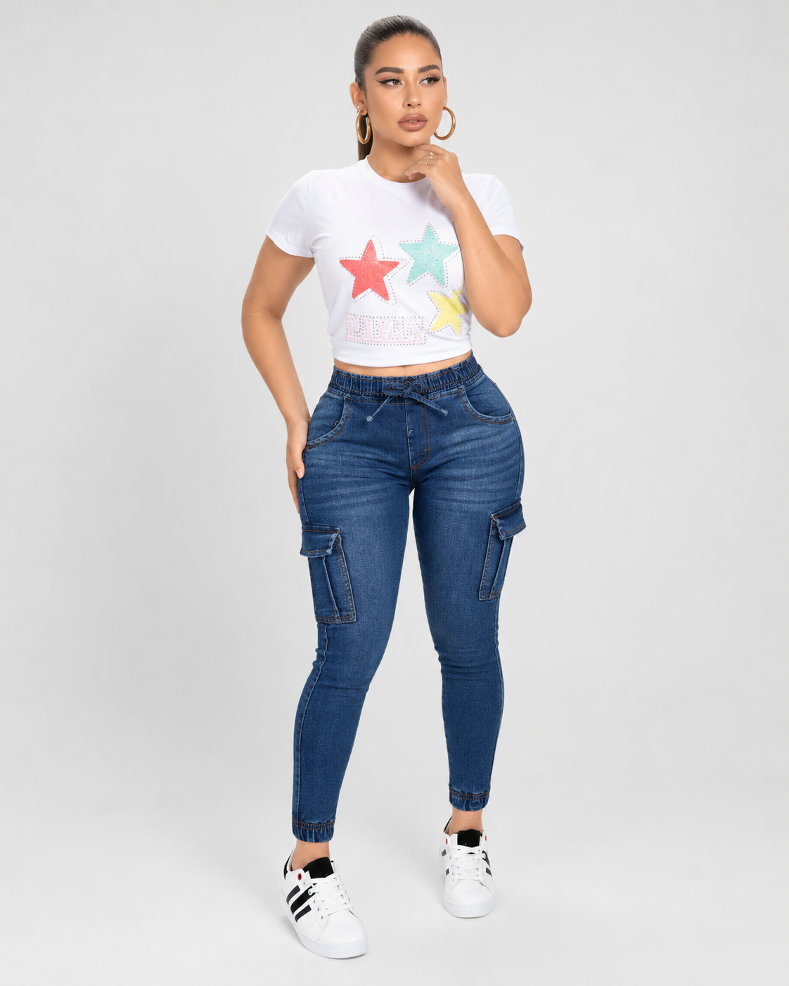 Jogger de Mezclilla Itzi 463 Azul