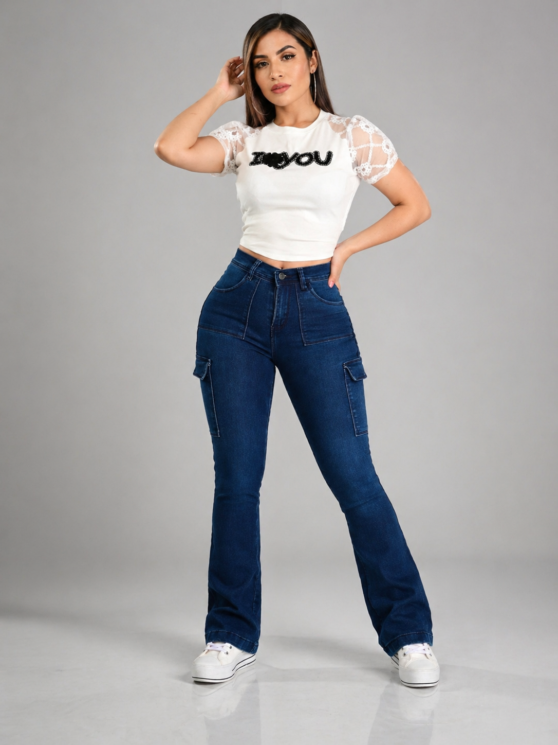 PANTALON DE MEZCLILLA ACAMPANADO CARGO 511