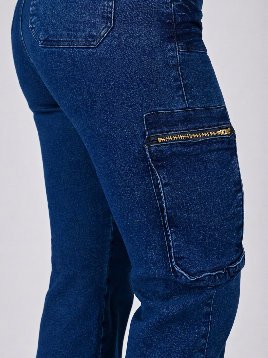 PANTALON DE MEZCLILLA CORTE BAGGY CARGO 583