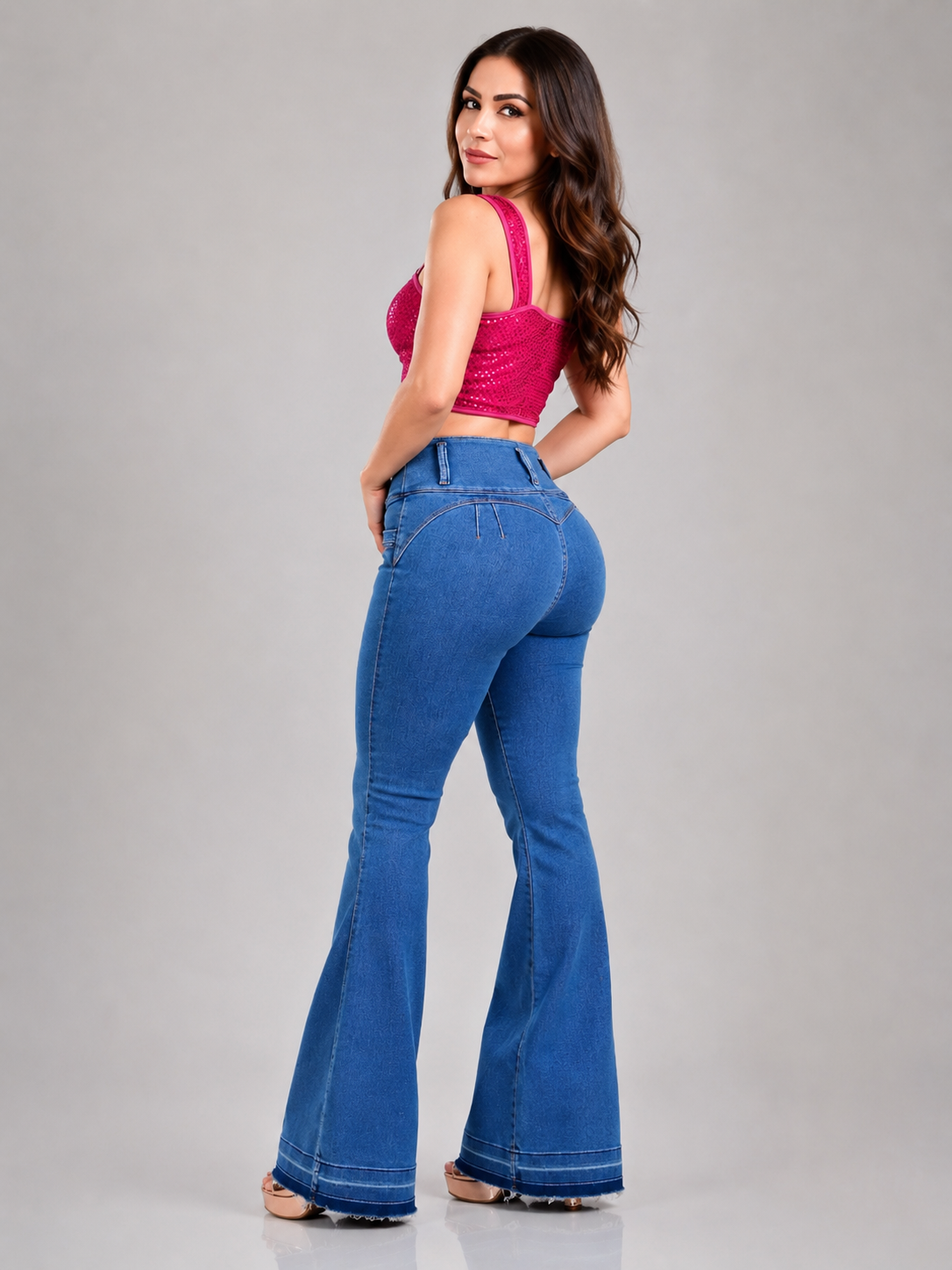PANTALON DE MEZCLILLA ACAMPANADO MOD. 594