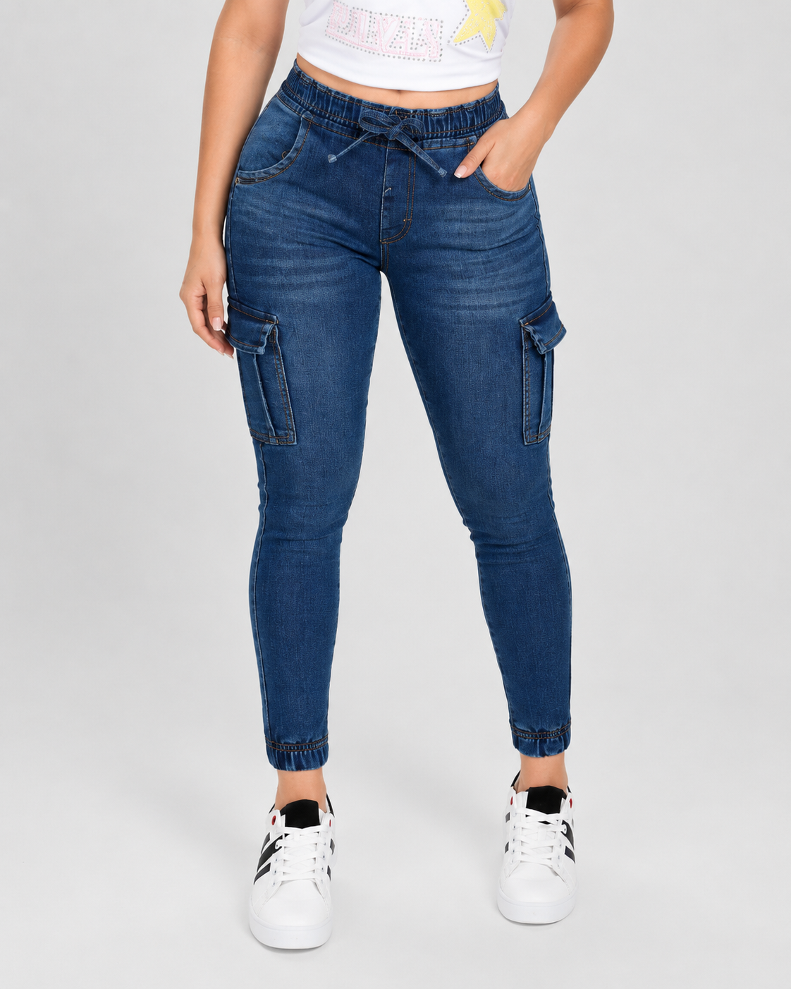 Jogger de Mezclilla Itzi 463 Azul