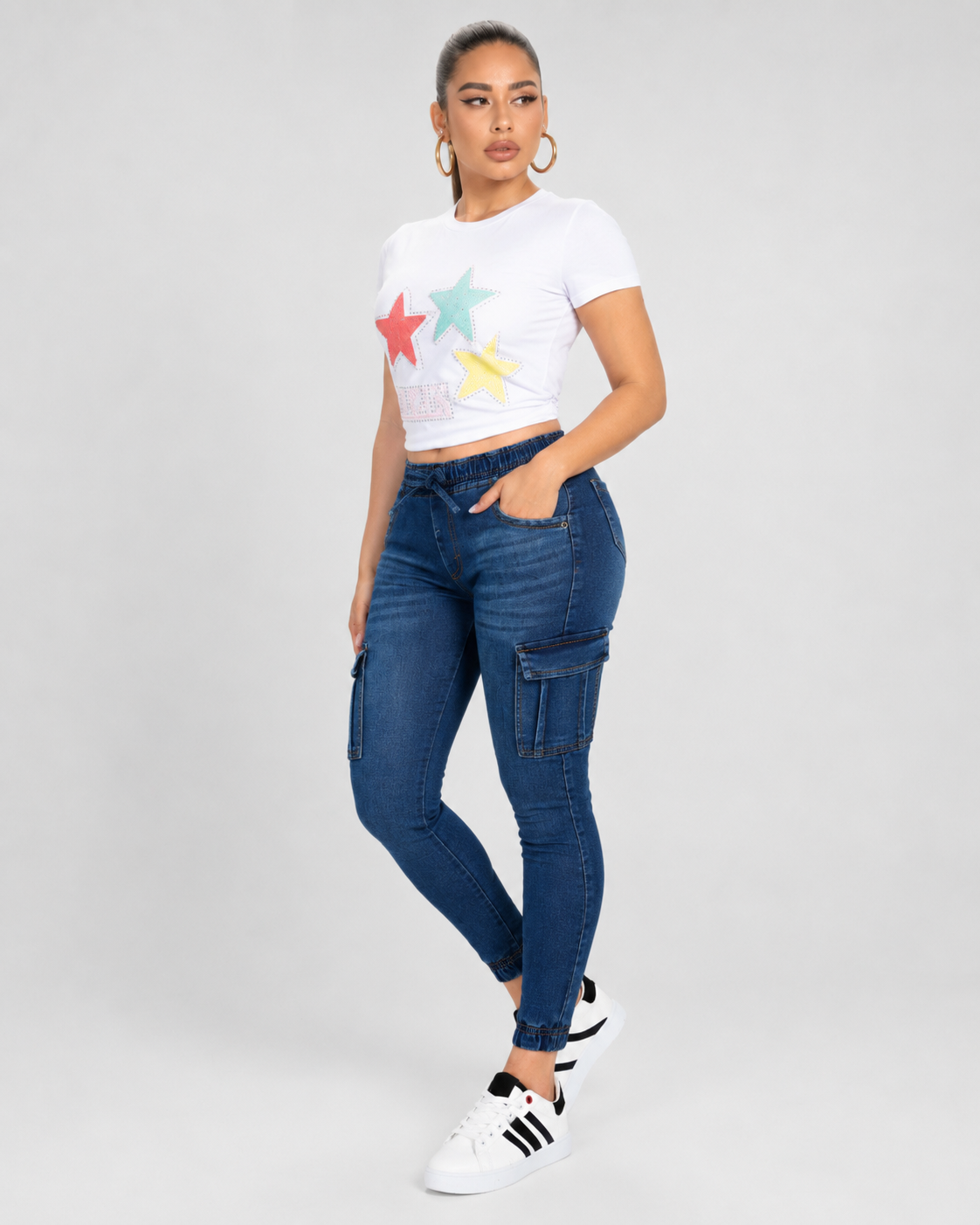 Jogger de Mezclilla Itzi 463 Azul