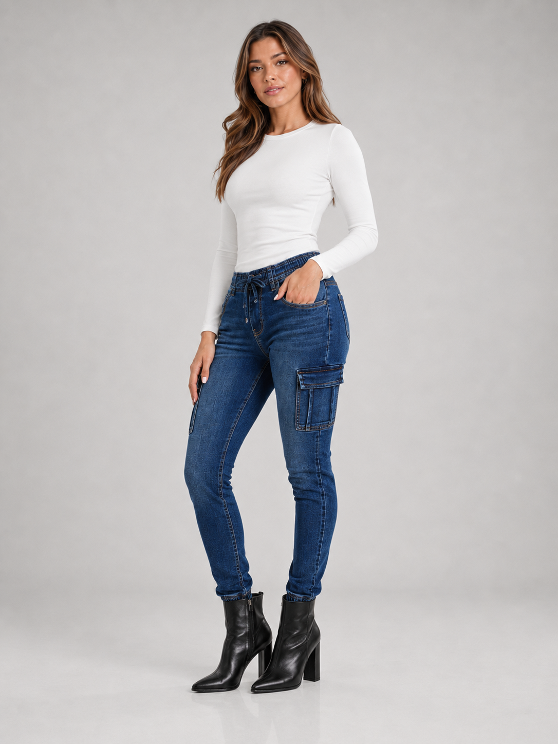 Jogger de mezclilla Itzi 463 azul