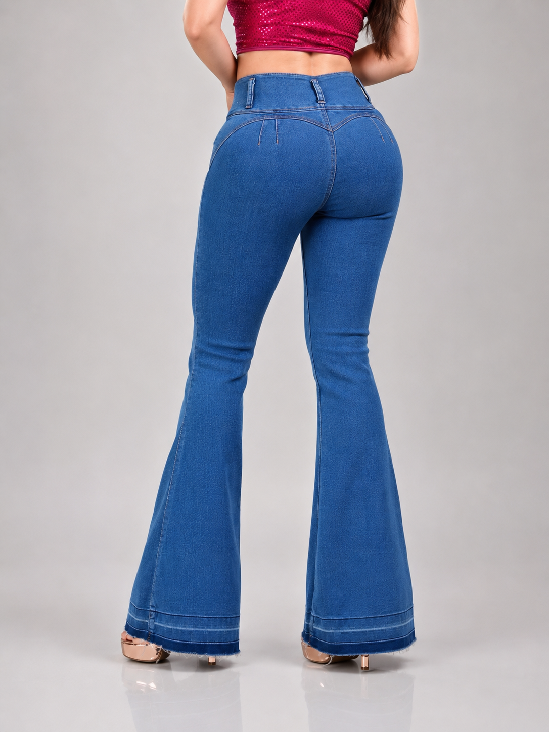 PANTALON DE MEZCLILLA ACAMPANADO MOD. 594