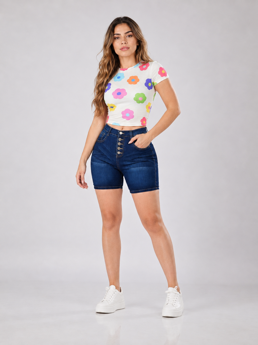 Short De Mezclilla De Dama Corte Colombiano Itzi Jeans 145
