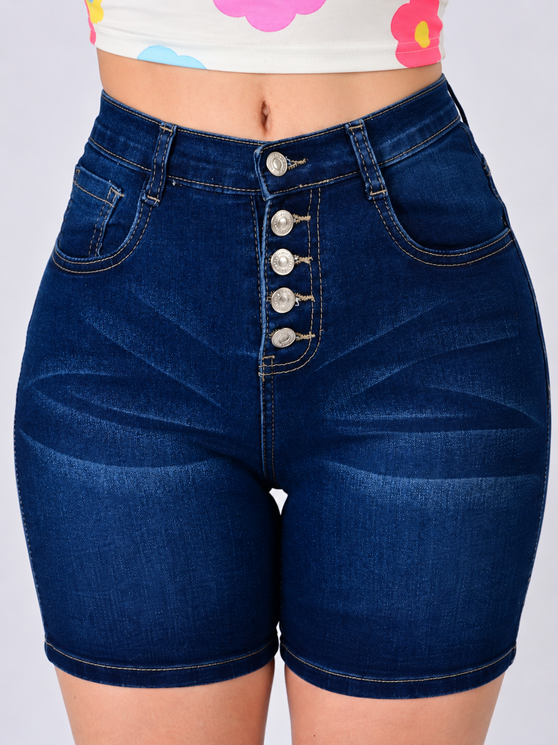 Short De Mezclilla De Dama Corte Colombiano Itzi Jeans 145